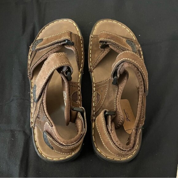 Jousen Men's Hiking Sandals Size 10 Arch Support Casual Genuine Leather - Picture 1 of 6